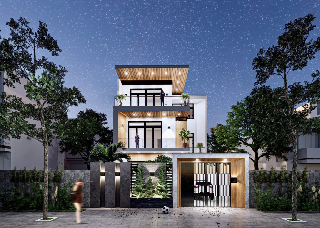 Công trình kiến trúc nhà phố quận 12