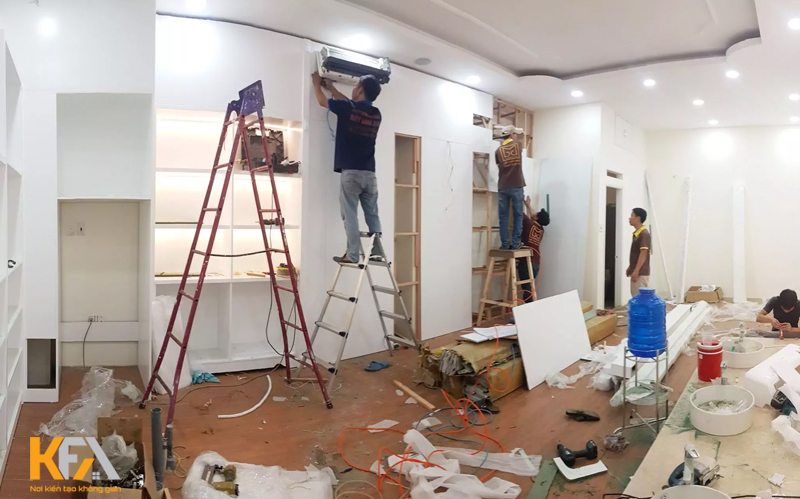 Công đoạn tiến hành thiết kế thi công nội thất trọn gói