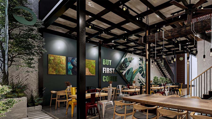 Thiết kế nội thất nhà hàng, quán cà phê